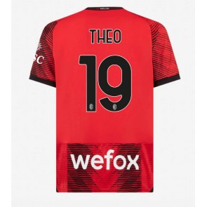AC Milan Theo Hernandez #19 Hjemmebanetrøje 2023-24 Kort ærmer